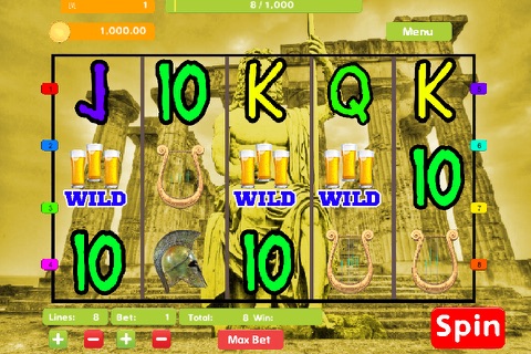 Zeus Greek Myth God Thunder Casino Slot Machine screenshot 2