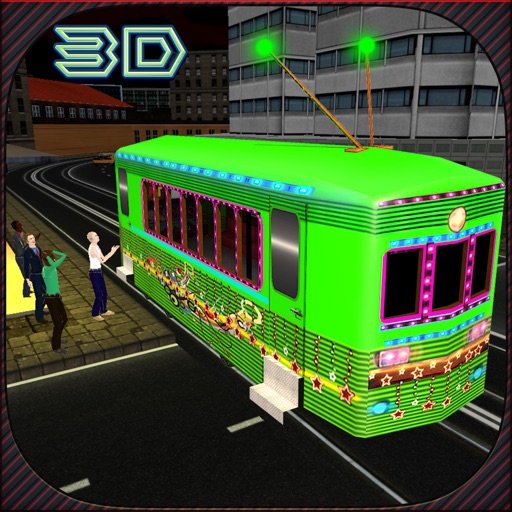 City Party Tram Driver Transport Simulator icon