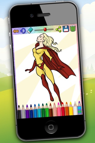 Paint magical superheroes -  Coloring and painting super heroes - Premium screenshot 2