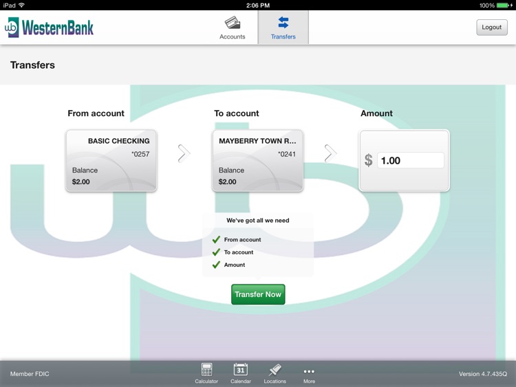 WesternBank Tablet Banking screenshot-3