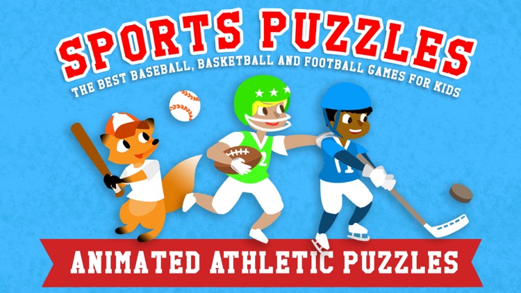 Sports Puzzles for Kids - The Best Baseball, Basketball, Soccer and Football Games with Boys, Girls and Animals! screenshot-0