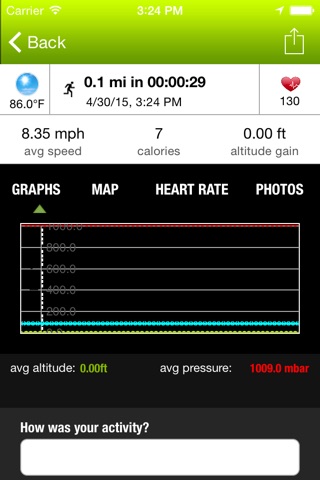 WeatherRun: Cycling, Walk, Hike Tracker, Altimeter- using Barometer, logger with Pebble Watch, Heart Rate monitor, M8 Motion Steps screenshot 3