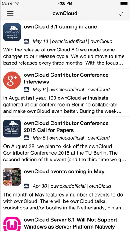 CloudNews – ownCloud News Reader