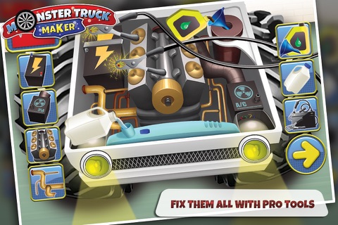 Monster Truck Maker – Build the vehicle in this mechanic game screenshot 4
