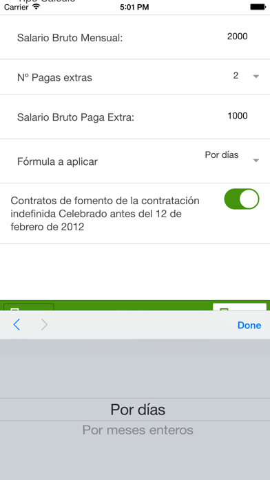 How to cancel & delete Cálculo de indemnización por despido from iphone & ipad 2