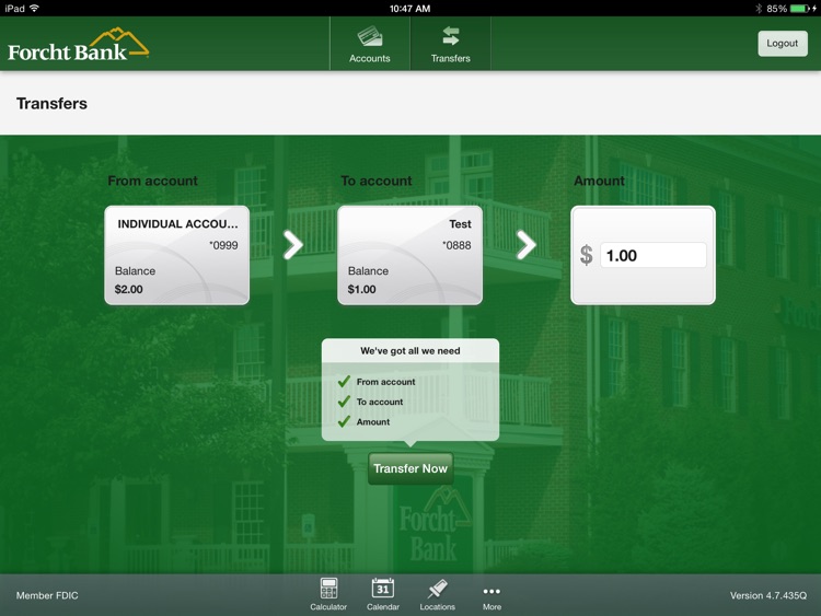 Forcht Bank Mobile Banking for iPad screenshot-3