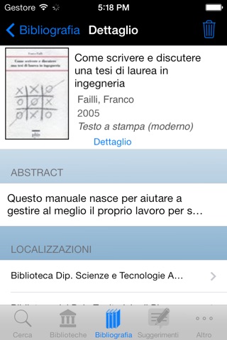 Polimi Library screenshot 3