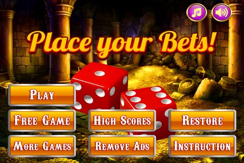 `` 1-2-3 `` Lucky Gold Coin Digger Blitz Craps Dice Casino Games Free screenshot 3