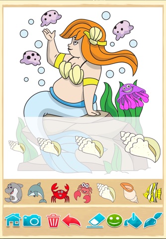 Mermaids coloring pages screenshot 4