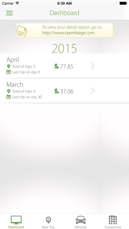 TaxMileage - Track Electronically your Business Trip by GPS, produces a Mile Log for IRS Deduction and Expense Reimbursement report screenshot-4