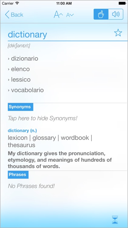 Italian English Dictionary and Translator (Il Vocabolario Italiano - Inglese)