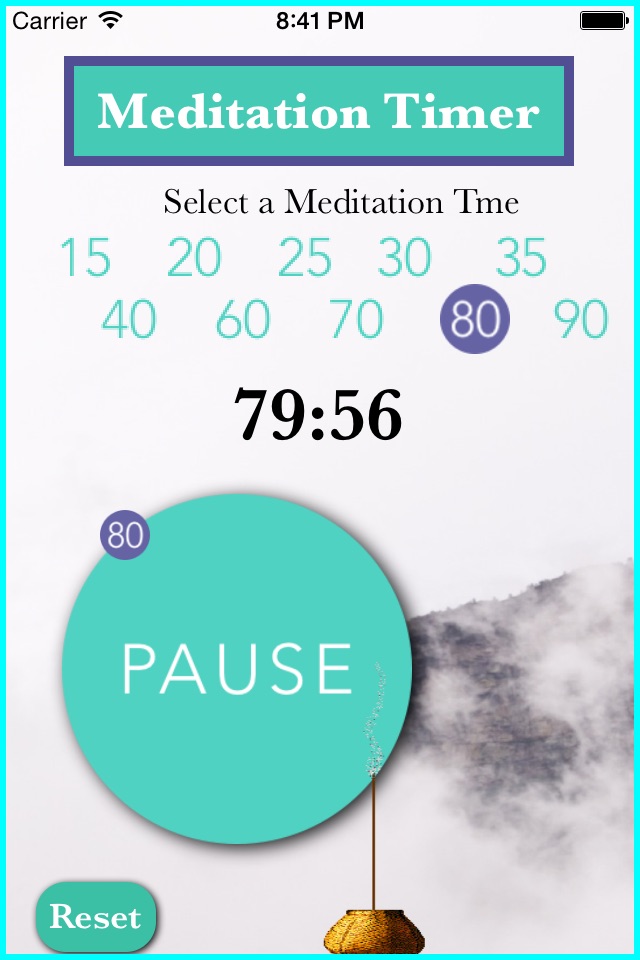 Meditation Timer That Counts Up Or Down With Sound screenshot 2