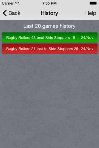 Rugby Union Score Keeper Lite screenshot 3