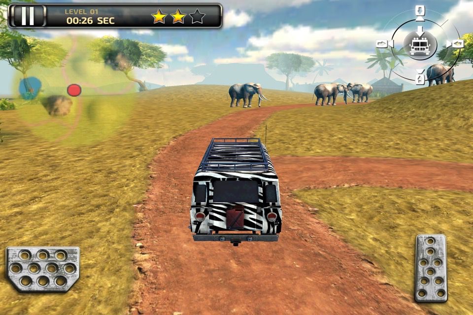3D Safari Parking Free - Realistic Lion, Rhino, Elephant, and Zebra Adventure Simulator Games screenshot 2