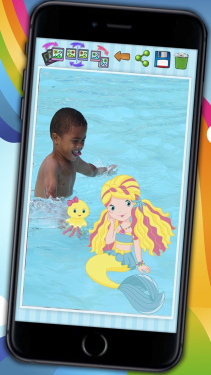 Mermaid stickers and adhesives for photos