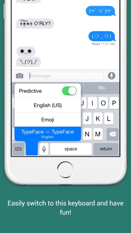 TypeFace - Emoticons & ASCII Face Keyboard screenshot-3