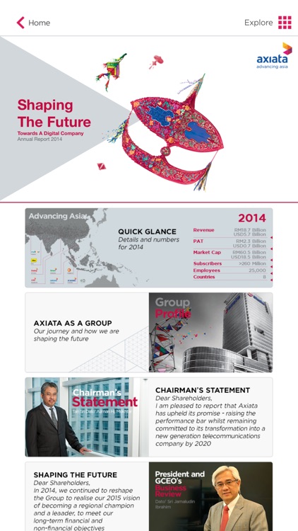 Axiata Annual and Sustainability Reports  2014