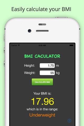 BMI の計算 - ボディ・マス・インデックスの計算のおすすめ画像1
