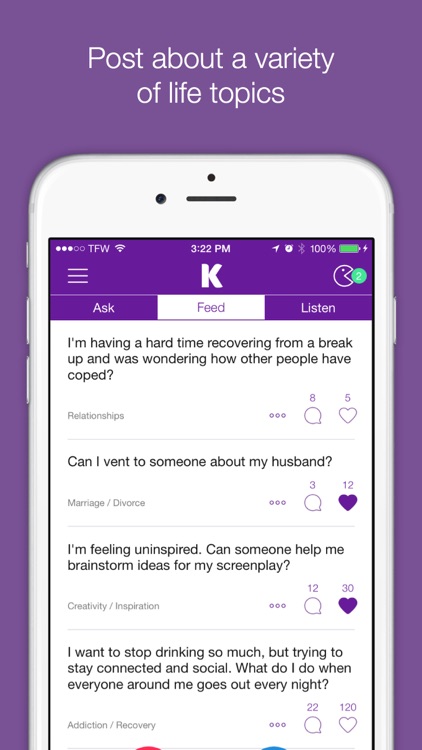 Kindly - Talk to Kind People for Relationship Advice, Anxiety Counseling & Depression Therapy