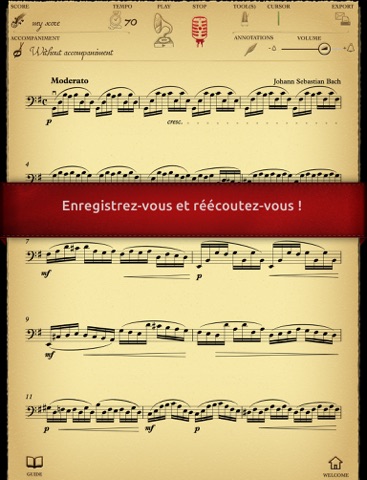 Play Bach – Suite pour violoncelle n°1 – Prélude (partition interactive) screenshot 3