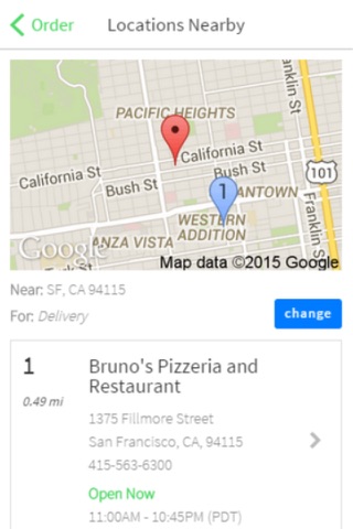 Bruno's Pizzeria Ordering screenshot 2