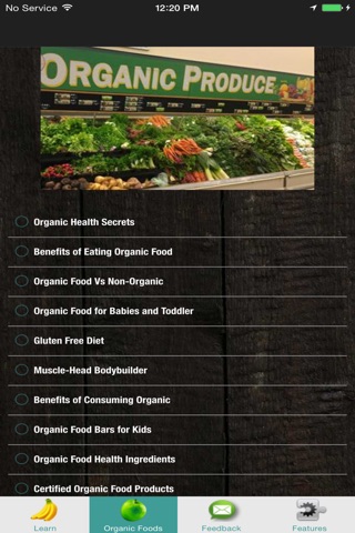 Organic Food Diet - Health Benefits screenshot 2