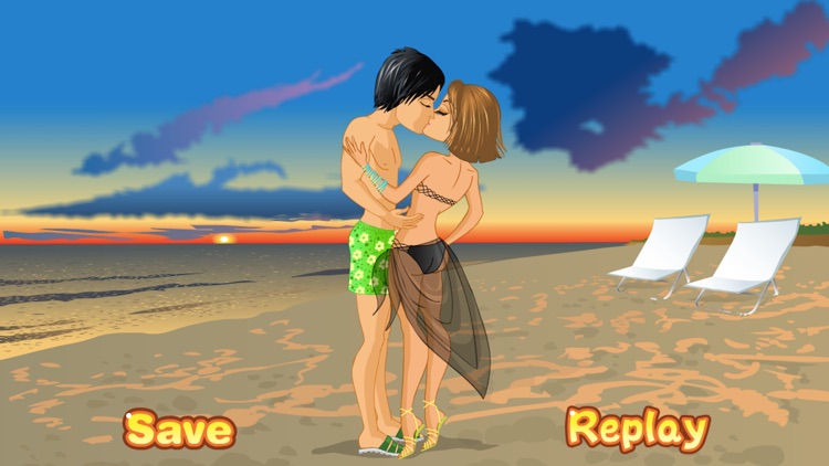 Kissing on a Beach Dress Up