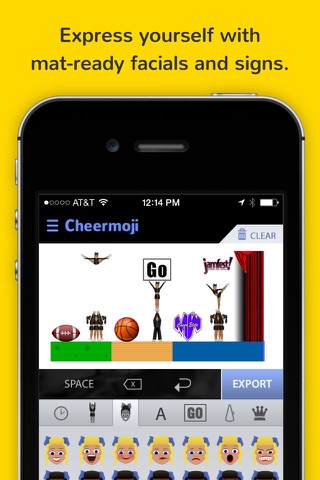 Cheermoji - cheerleading emojis for cheerleaders to build tiny cheer stunts screenshot 4