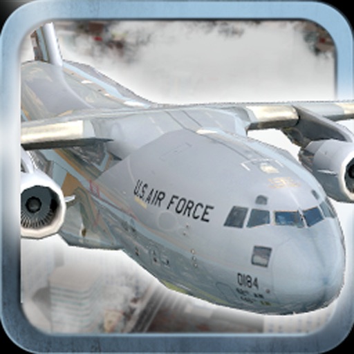 Transport plane simulator 3D icon