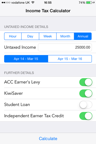 Income Tax Kiwi - New Zealand Tax Calculator screenshot 2