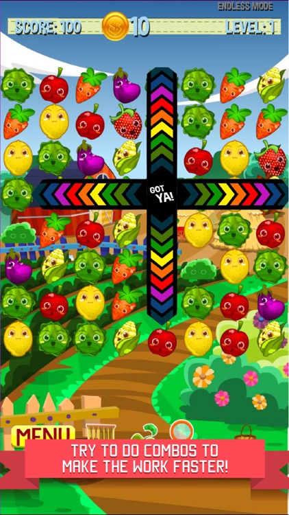 A Farm Barn Fruits and Veggie Harvest - Match and Pop Mania