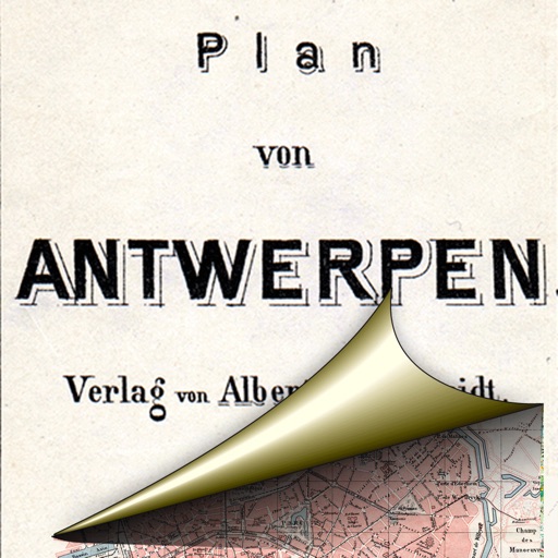 Antwerp (1908). Historical map.