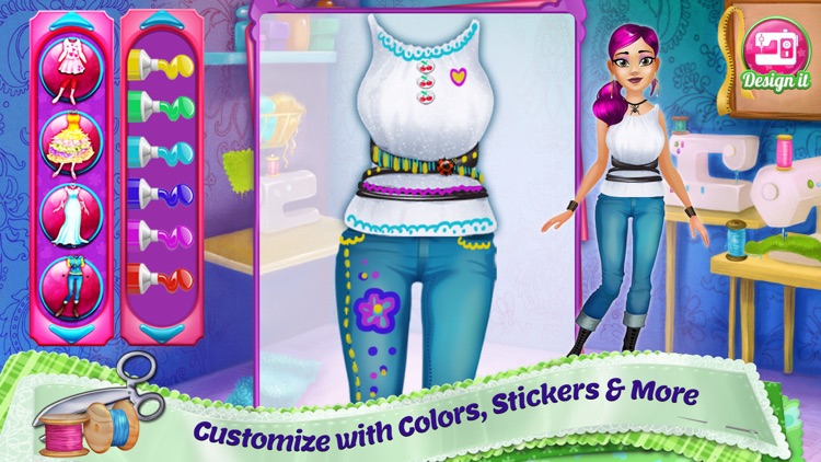 Design It! - Outfit Maker for Fashion Girls Makeover : Dress Up , Make Up and Tailor