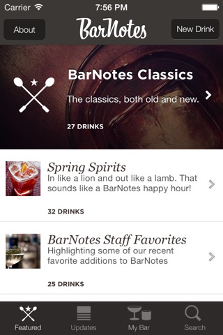 BarNotes – social cocktail and drink recipes screenshot 2