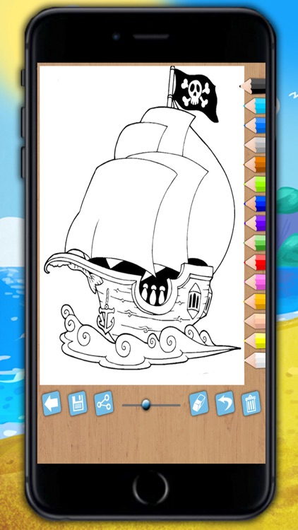 Paint and color pirates - Educational pirates coloring game for kids aged 1 to 6 years screenshot-4