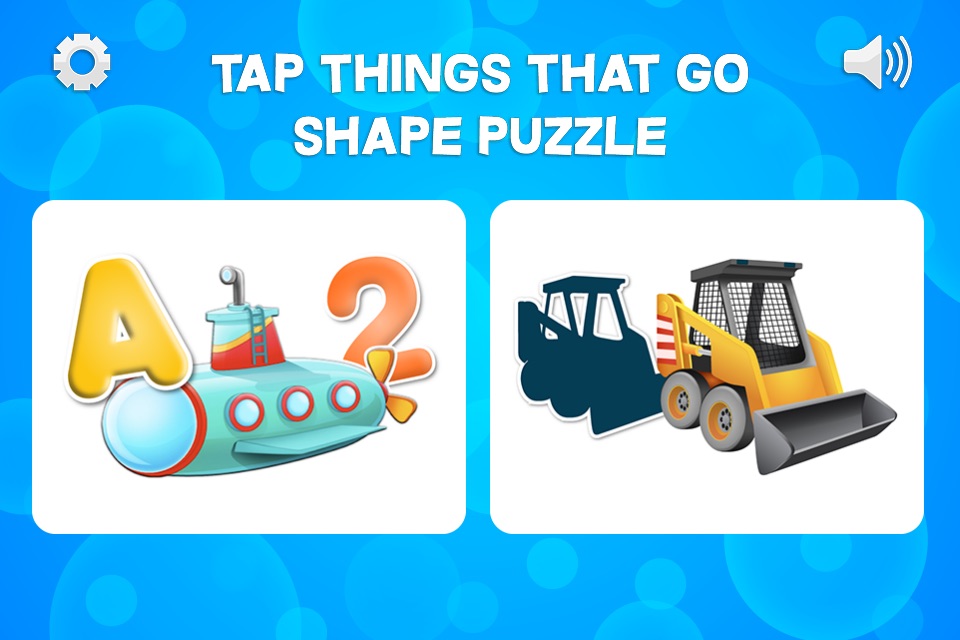Tap Trucks and Things That Go Shape Puzzles Lite screenshot 2