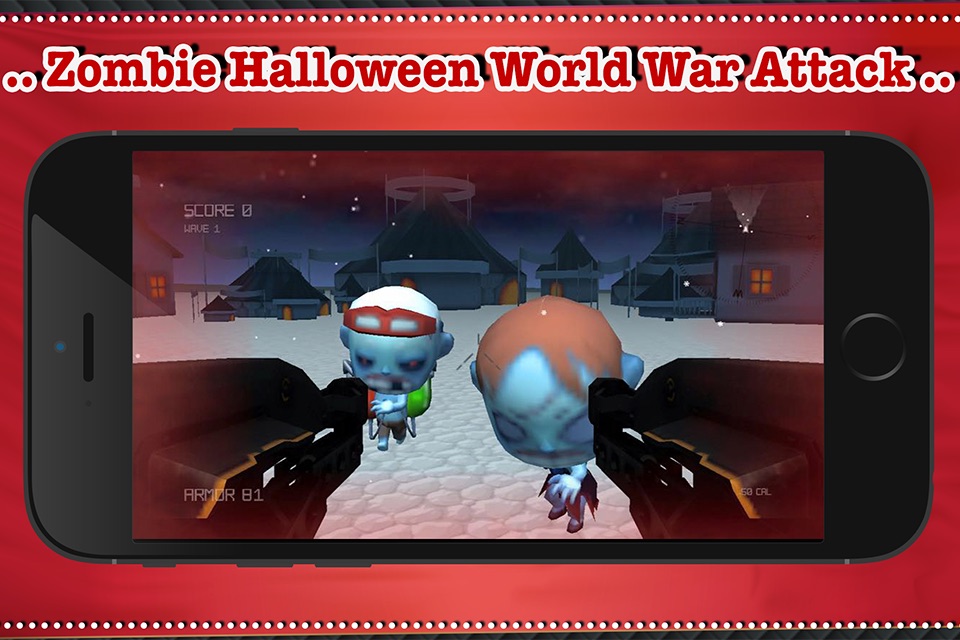 Zombie Halloween World War Attack - best strategy rpg shooting survival free game screenshot 2