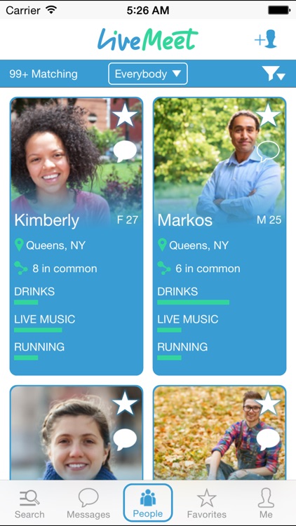 LiveMeet - Meet people with your interests.  Anytime.  Anywhere.