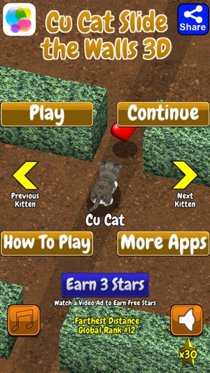 Cu Cat in Slide The Walls 3D Free