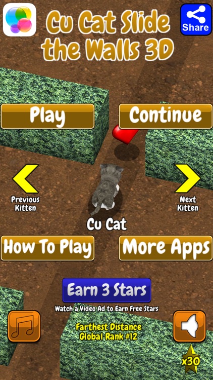 Cu Cat in Slide The Walls 3D Free screenshot-0