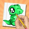 How to Draw Dinosaurs : Drawing Lessons and Coloring pages