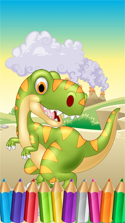 Dinosaur Colorbook Drawing to Paint Scratch Coloring Game for Kids