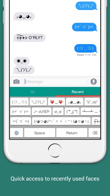 TypeFace - Emoticons & ASCII Face Keyboard