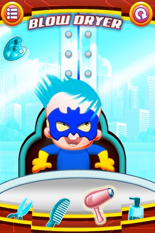 Baby Super Hero Hair Salon - Kids Haircut Games FREE screenshot 2