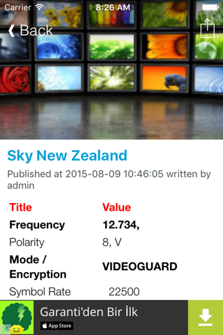 New Zealand TV Channels Sat Info screenshot 3