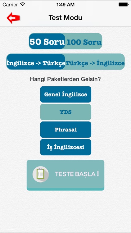 İngilizce Kelime Testleri 5000 Kelime - YDS -TOEFL -ingilizce kelime ezberleme screenshot-3