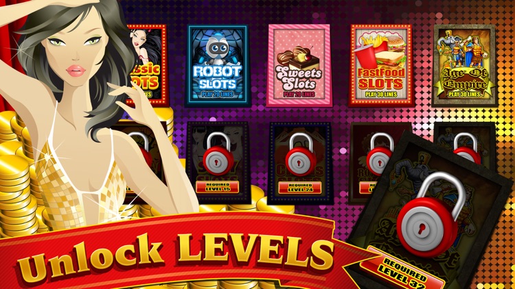 Lucky Vegas Way Classic Gold and Sexy Amazing Free Slot Machine Win Big Fun