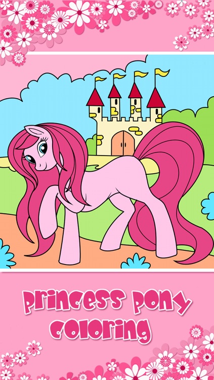 Pony Princess Coloring Book Kids Games for Little Preschool Toddler Girls