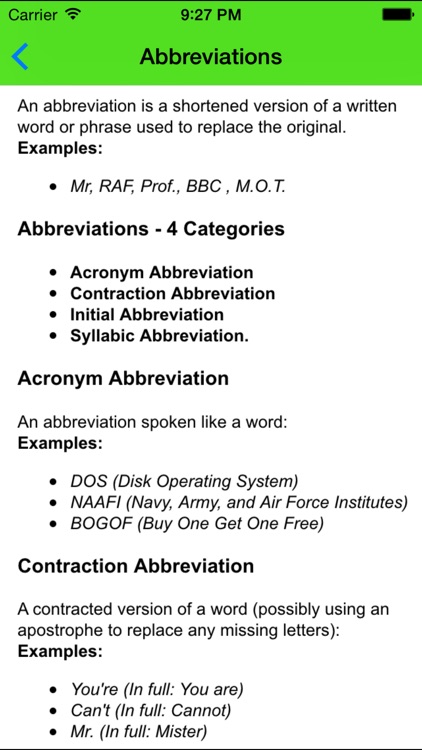 Grammatical Terms and Definitions