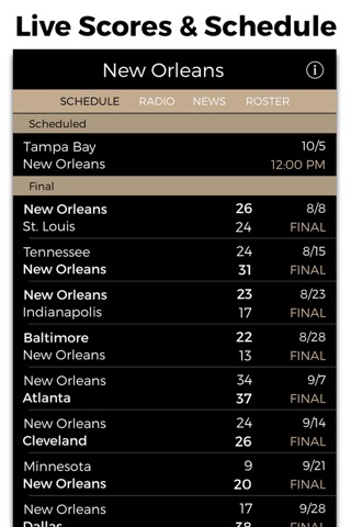 New Orleans Football Radio & Live Scores screenshot 3